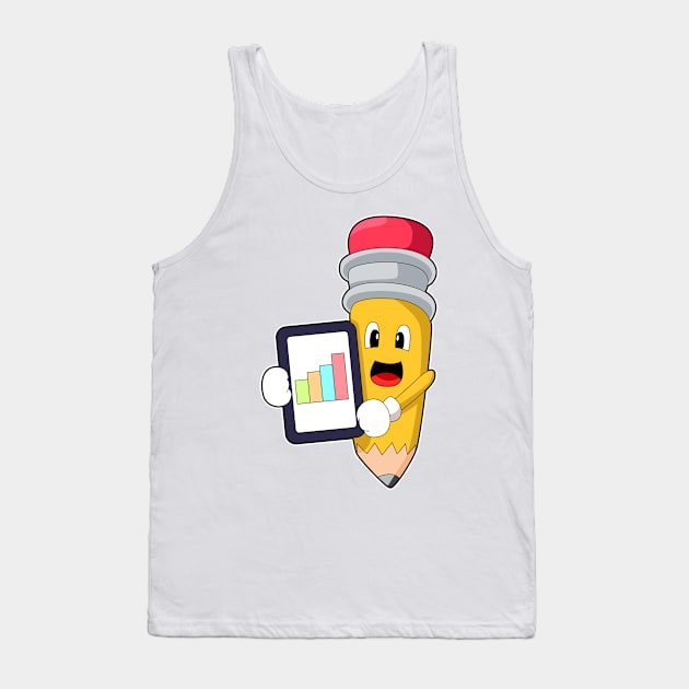 Pencil Secretary Graphic Tank Top by Markus Schnabel